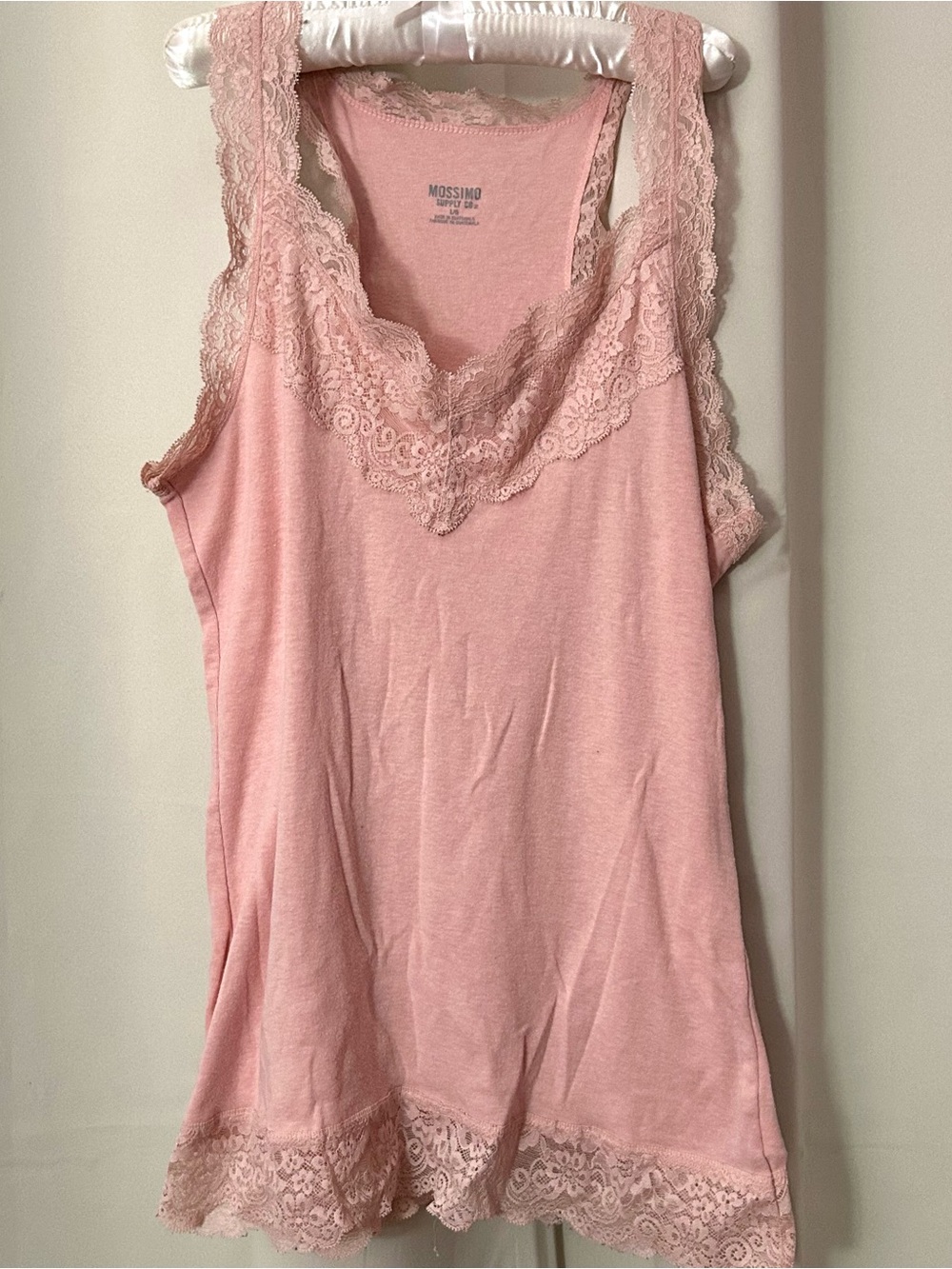 Mossimo Supply Co. Pink Lace-Trim Camisole